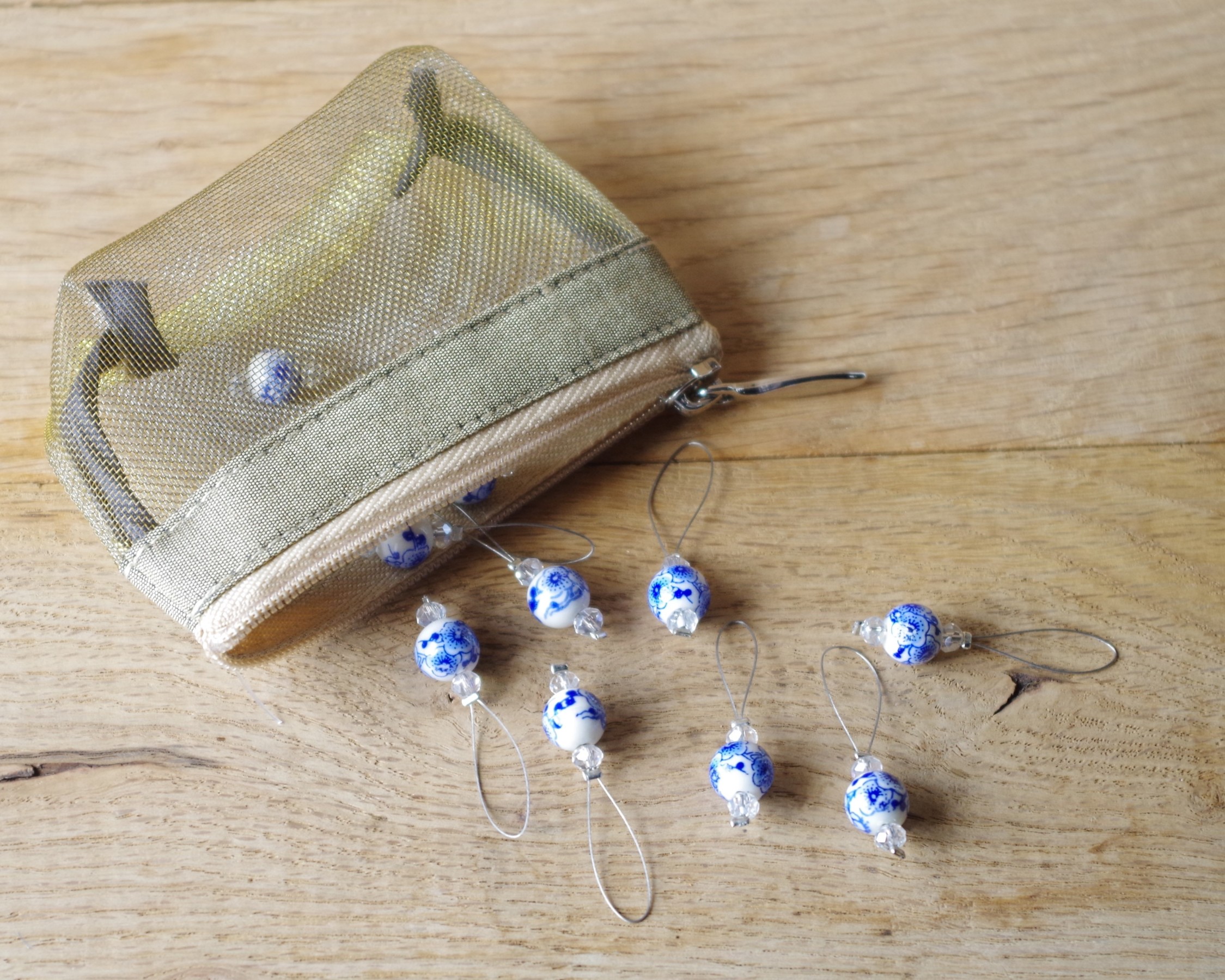 Marqueurs blooming blu KnitPro pour tricot anneaux fermés