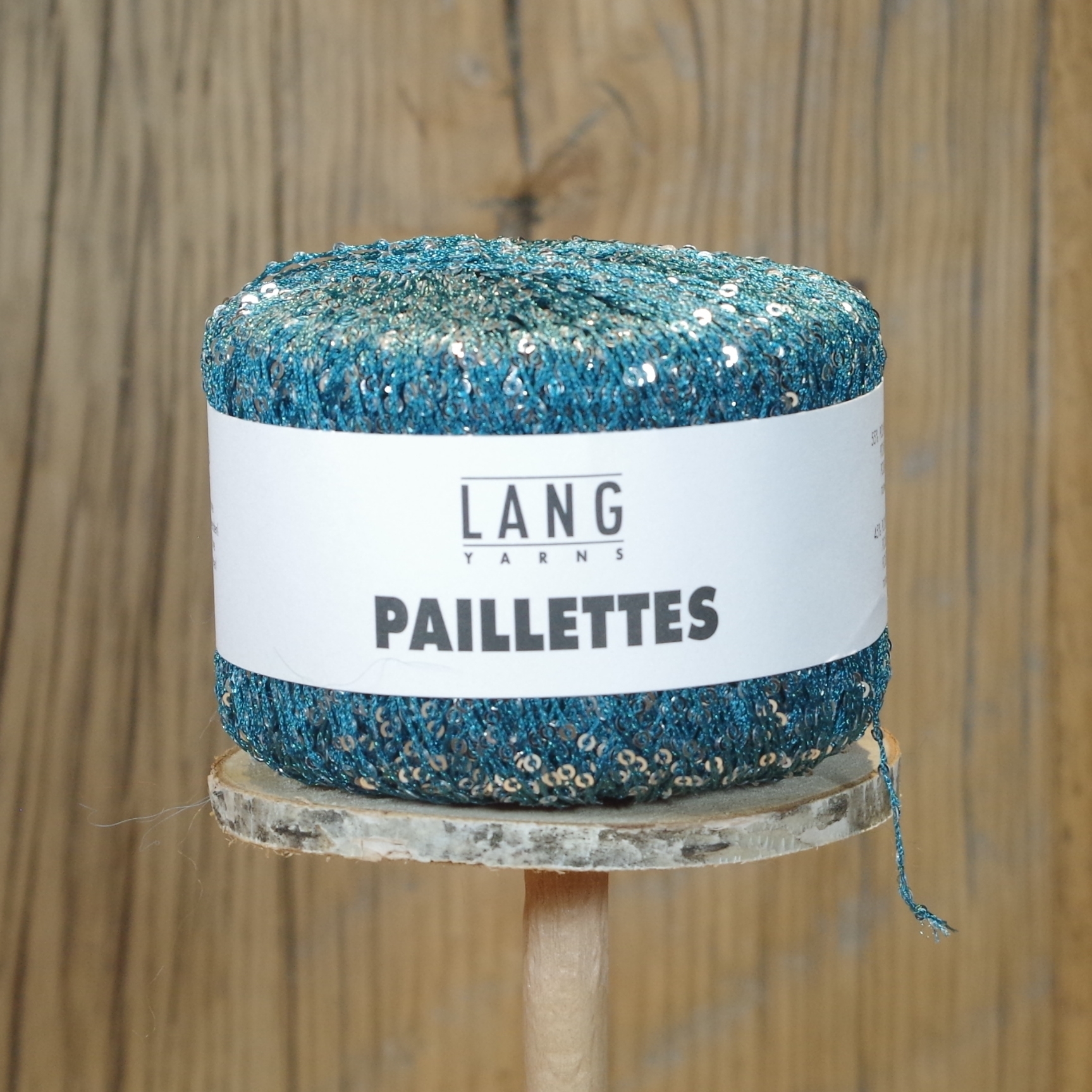 Laine Paillettes Lang col. bleues col. 0088