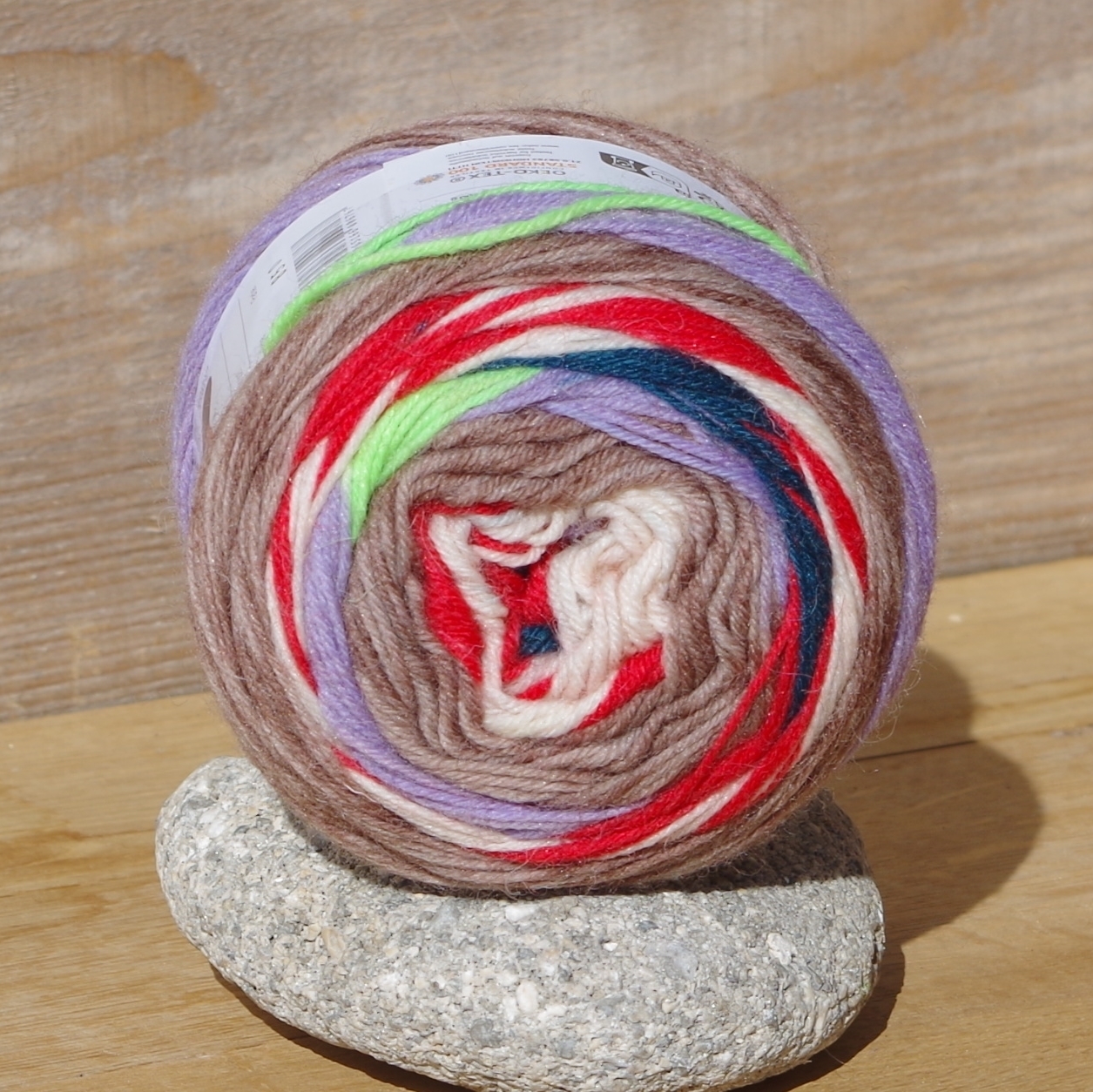 Pelote De Laine à Chaussettes Laine Vierge & Polyamide BellaLana Gute Laune 100gr Bleu Fonce Chine